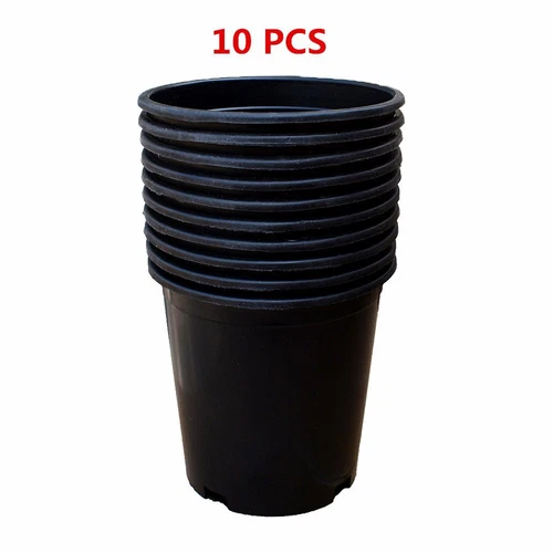 1-15Gallon Premium Black Plastic Nursery Plant Container Garden Planter Pots