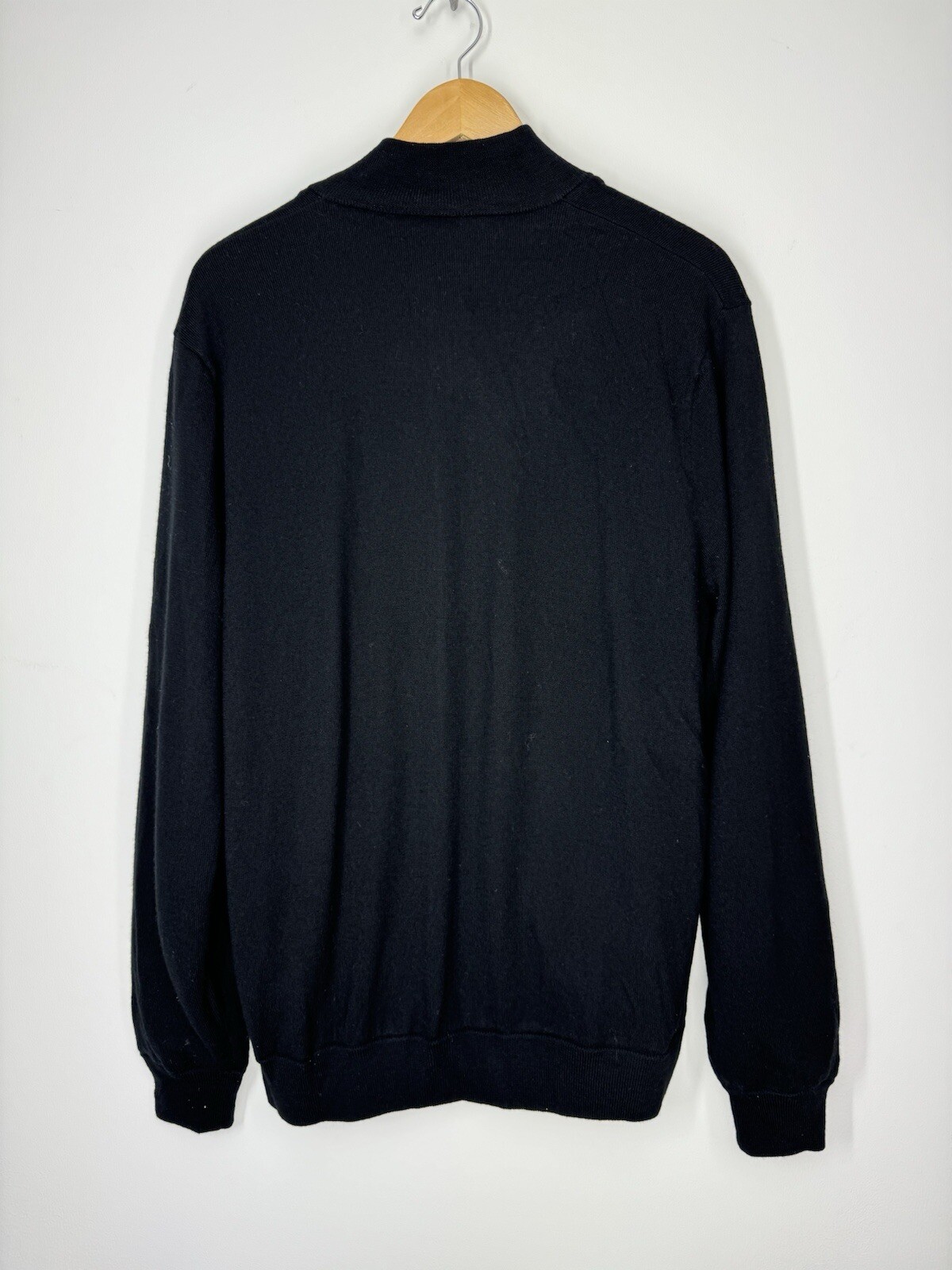 POLO GOLF Ralph Lauren foderato maglione giacca L LANA MERINO full zip grande pony