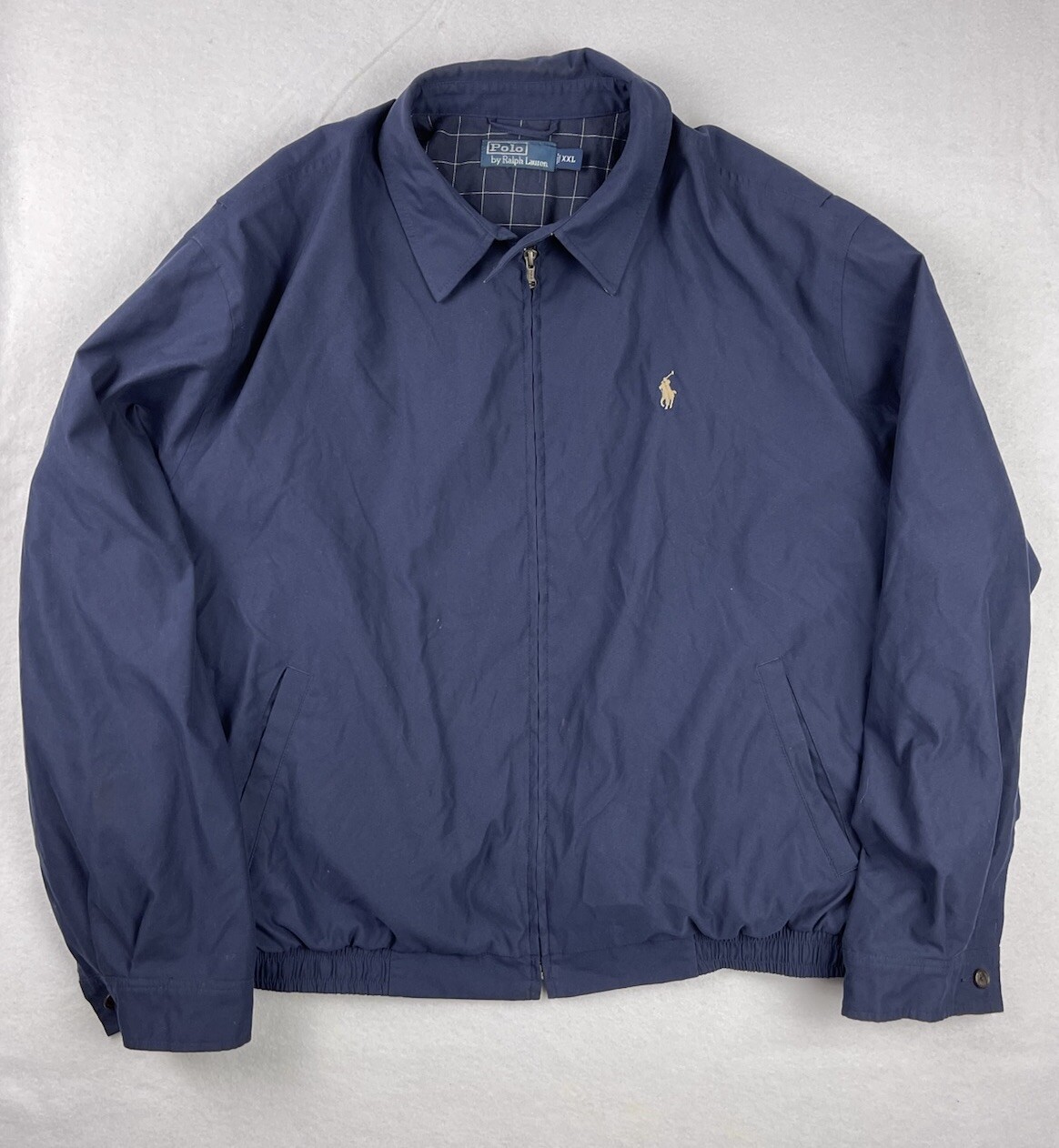 Giacca Bomber Polo Ralph Lauren Uomo Taglia 2XL Blu Heritage Coastal Grandpa Pony