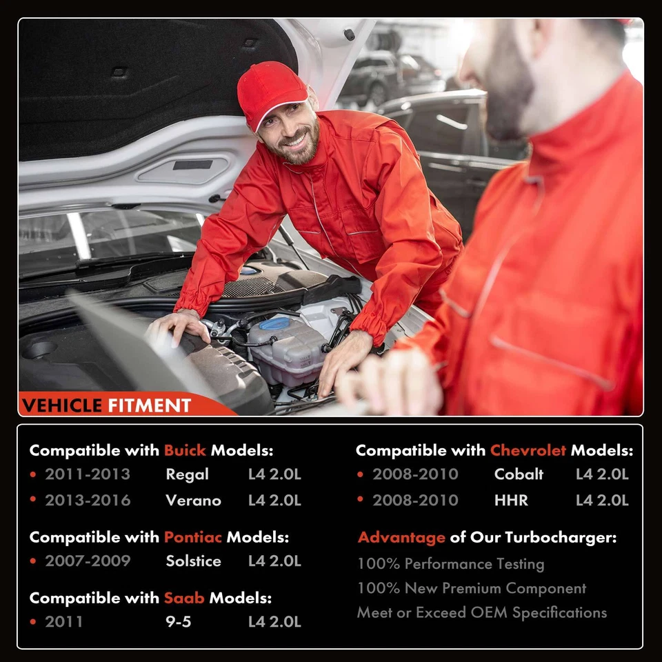 Турбокомпрессор для Chevrolet Cobalt Buick Regal Pontiac Solstice Saab 2,0 л - Изображение 3 из 4