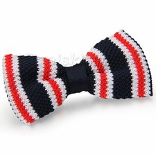Men Stylish Casual Bowknot Knit Party Adjustable Neckwear Pre-tied Tuxedo BowTie