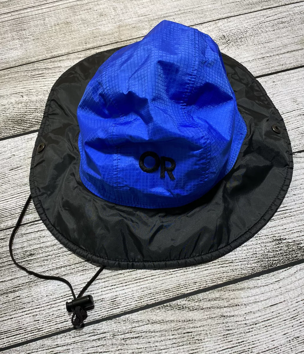 Vtg 90s Outdoor Research OR Goretex Rain Hat Mens Tech USA small Blue/Black