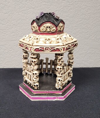 Ashland Tiny Treasures Halloween Skeleton Gazebo Miniature Halloween Village