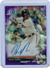 HELIOT RAMOS RC  Purple Refractor Auto /250  2017 Bowman Draft Chrome HOT! GEM!
