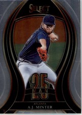 2021 Panini Select - 25 Man A.J. Minter #25M-17 Atlanta Braves