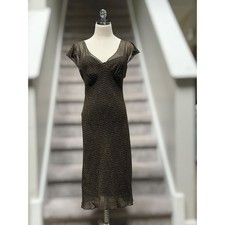 Vintage Y2K Whimsigoth Ethereal Express 100% Silk Slip Dress Dark Fairy Grunge M