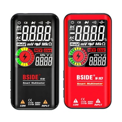 BSIDE Digital Multimeter 9999 Counts LCD Color Display DC AC Voltage Capacitanc