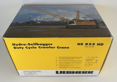LIEBHERR HYDRO SEILBAGGER DUTY CYCLE CRAWLER CRANE HS 855 HD 1/50 DIECAST MODEL