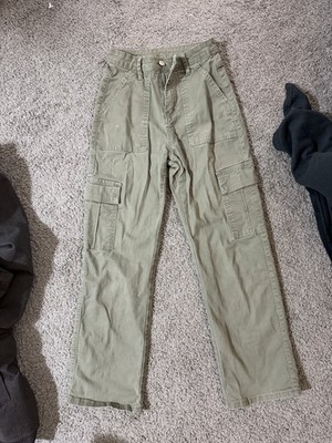 Effortless Style: Women s Dark Green Slim-Fit Cargo Pants (Size XS)
