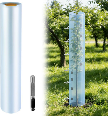 1 Roll Tree Grow Tubes for Sapling, 17''×192'' Seedling Protectors Tubes Miracle T