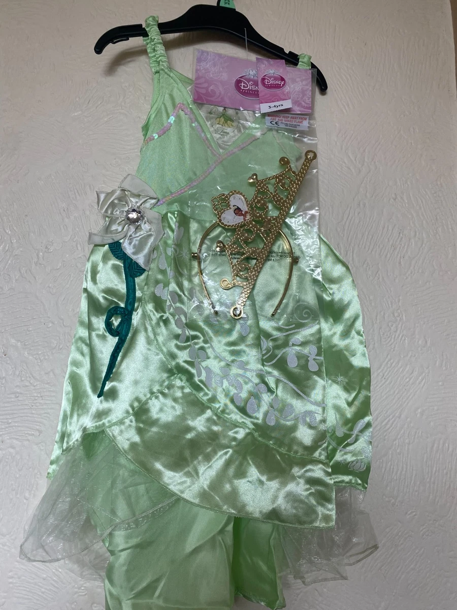 strapless open back dress Princess Tiana The Princess and the Frog Classic Satin Cosplay Costume