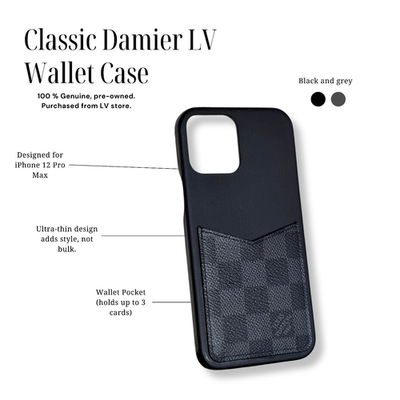 Louis Vuitton iPhone 12ケース ブラック Louis Vuitton Damier Graphite Wallet Case for iPhone 12 Pro Max