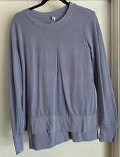 Alo Yoga Sweatshirt Women M Periwinkle Long Sleeve Pullover Casual Athleisure