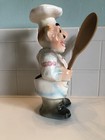 Italian Chef Hand Painted Ceramic Kitchen Utensil Holder W/Utensils 12”tall — photo 3