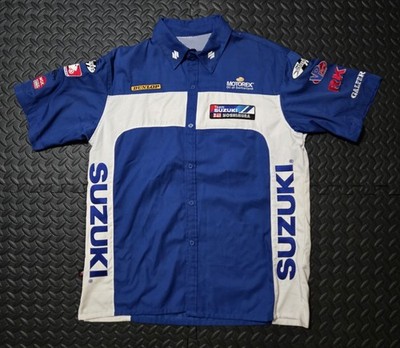 Joe rocket team Suzuki pit Crew button up shirt embroidered￼ GSX-R - Size L