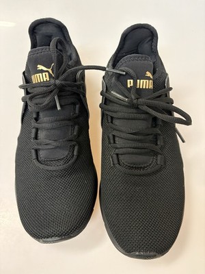 Puma Electron Street Sneakers Black & Gold WOMEN S SIZE 9 - EXCELLENT CONDITION
