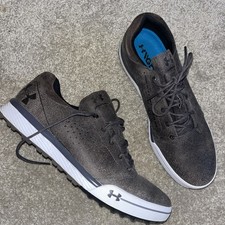 Under Armour Tempo Hybrid Bnwot No Box Brown White Spikeless Golf Shoe Leather