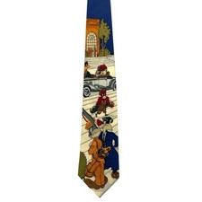 Vintage Looney Tunes Golf Graphic Silk Neck Tie 56"x4" Warner Bros 1993