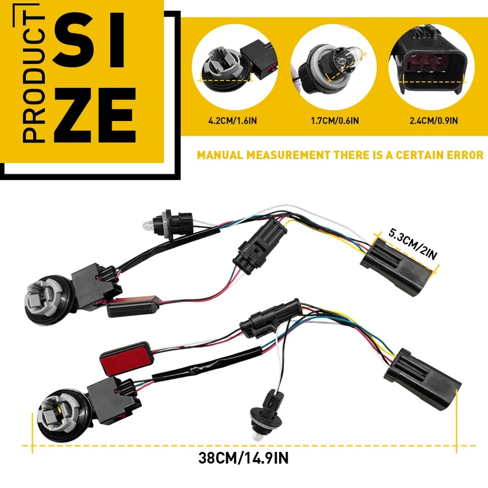 Kits de chicote de fios de conversão de lanternas traseiras de LED para 2013-2018 2500 1500 Ram 3500 - Imagem 3 de 4