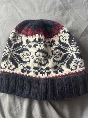 POLO Ralph Lauren Chunky Knit Wool Blend Fair Isle Nordic  RL  Beanie OS NWT