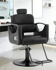 Black Reclining All Purpose Hydraulic Barber Chair Heavy Duty Salon Spa Beauty
