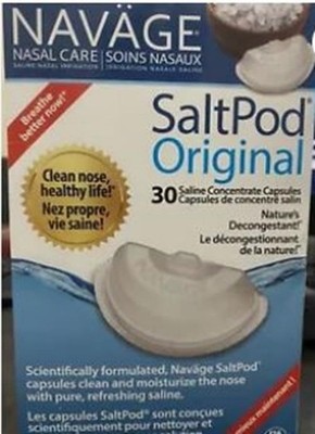Navage` Salt Pods Eucalyptus Alkalol Saline Nasal Irrigation 60 30