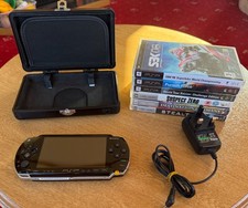 Sony PSP-1000 Series Handheld Console Black + 3 games 3 umd films memo charger