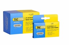 Tacwise CT45/10mm Cable Staples - White - Pack 1000