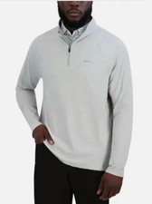Ben Sherman Men's Quarter Zip Active Stretch Sport T-Shirt Gray Size S
