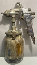 Vintage Binks Model 62 Professional Paint Spray Gun With Paint Canister Untested
