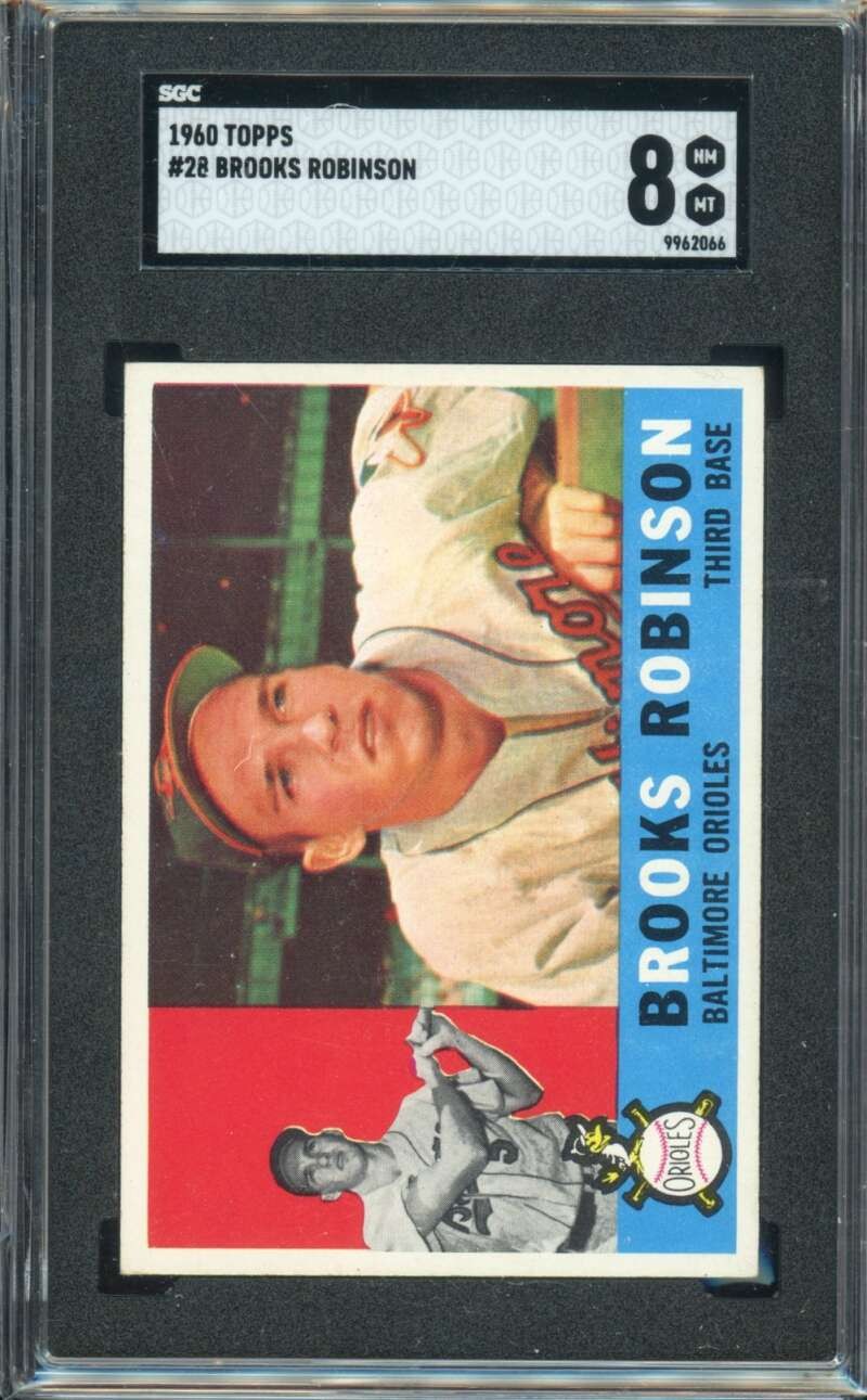 1960 Topps #28 Brooks Robinson Orioles HOF (EAG) SGC 8 NM-MT