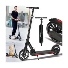 Commuter Adult Scooter 330 lbs Capacity, 8IN Solid Tires Big Wheels Scooters,...
