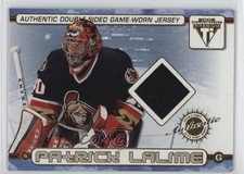 2001-02 Pacific Private Stock Titanium Patrick Lalime Simon Gagne #64 4f5