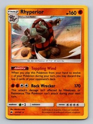 Rhyperior 67/147 Holo Rare Burning Shadows