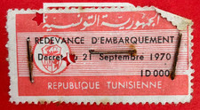 Tunisia Redevance D'Emarquement 1970 Airport Service Charge Revenue Stamp Tax