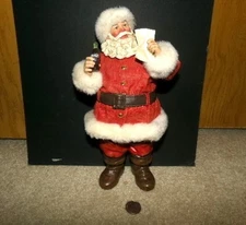 1998 COCA-COLA life like 11" SANTA CLAUS figure