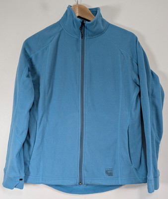 Sprayway Fleece Jacket Womens UK 12 Blue Long Sleeve Full Zip Outdoor Layer Warm