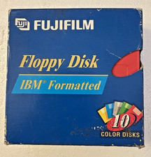 Vintage - Box of 10 Fujifilm Floppy Disks - IBM Formatted - Color Disks - H