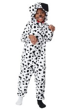 Brand New Dalmatian Pup Fleece Jumpsuit Puppy Dog Child Costume