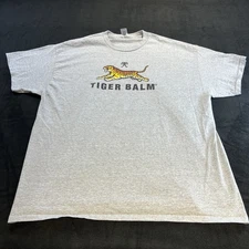 TIGER BALM analgesic Heat Rub Haw Par Vintage Gray T-shirt Size XL