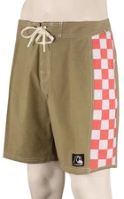 Quiksilver Mens Original Arch 18" Boardshorts Trunks Sz 32 Aloe Checker NEW $60