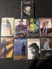 Vintage lot of 9 country music cassette tapes - Garth Brooks, Waylon - L21