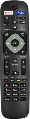 TV Remote Control NH500UP For ALL PHILIPS LCD LED Smart TV Netflix Vudu Youtube