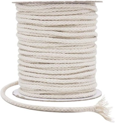 Tenn Well 5mm Macrame Cord, 165Feet Braided Cotton Rope Thick Craft Twine for Ma