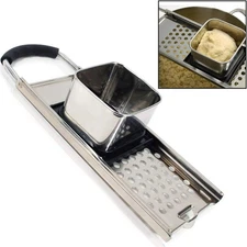 Premium Grade Stainless Steel Spaetzle Maker with Comfort Grip Handle Silver 