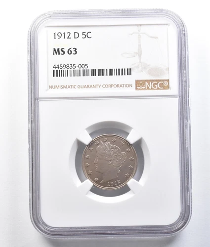 1912-D Liberty V Nickel MS63 NGC *1499
