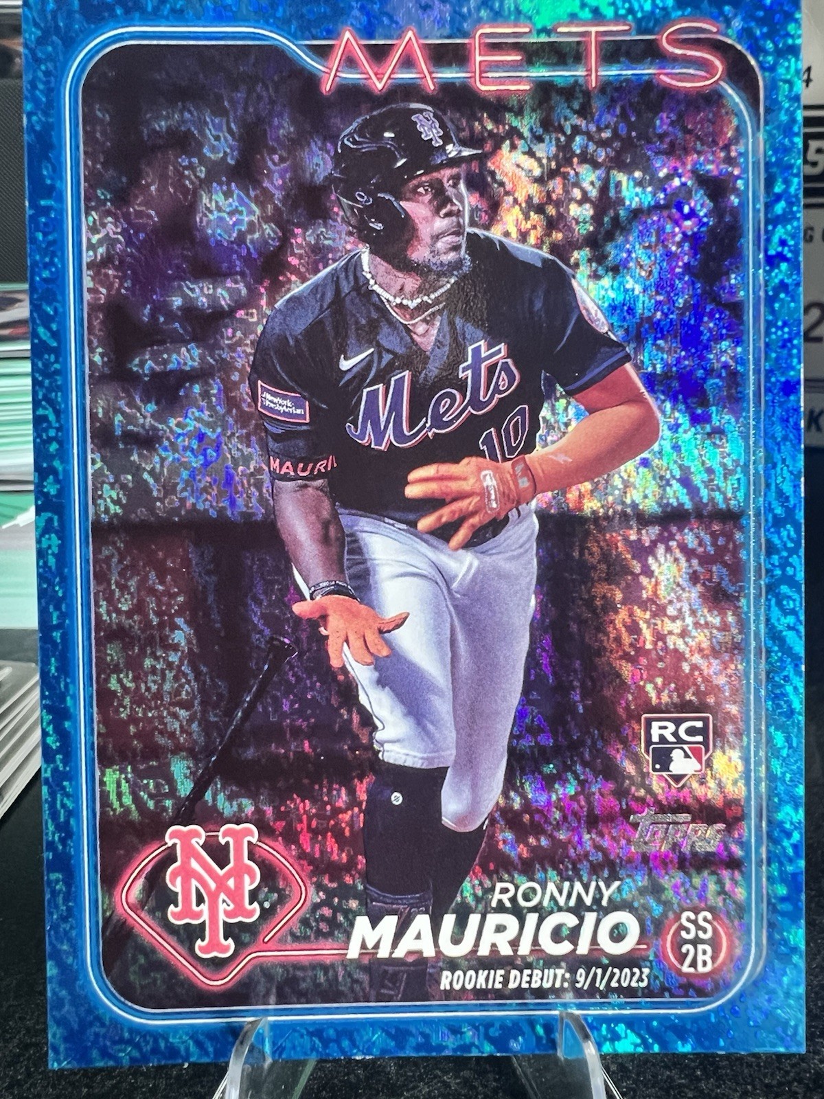 2024 Topps Update Series Ronny Mauricio Blue Holo Foil /999 Rookie Debut Card