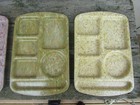 4 Vtg Prolon Ware Melmac Cafeteria divided Lunch Trays — photo 10