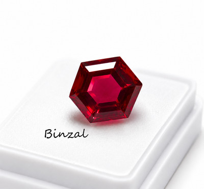 5Ct Burma Natural Dark Red Ruby Hexagon Cut Loose Gemstone 8x8x6mm For Jewelry