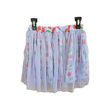 Hanna Andersson Kids Girls' Tulle Skirt Sz 6-7 120 cm Cherry Fruit Purple READ